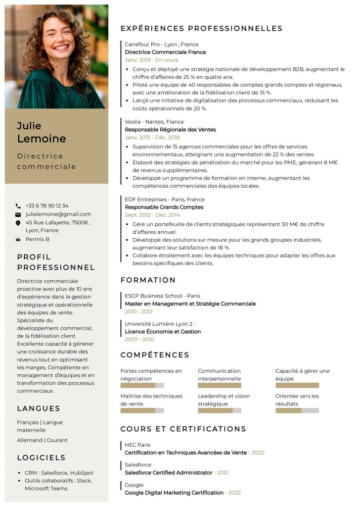 modèle de cv manhattan