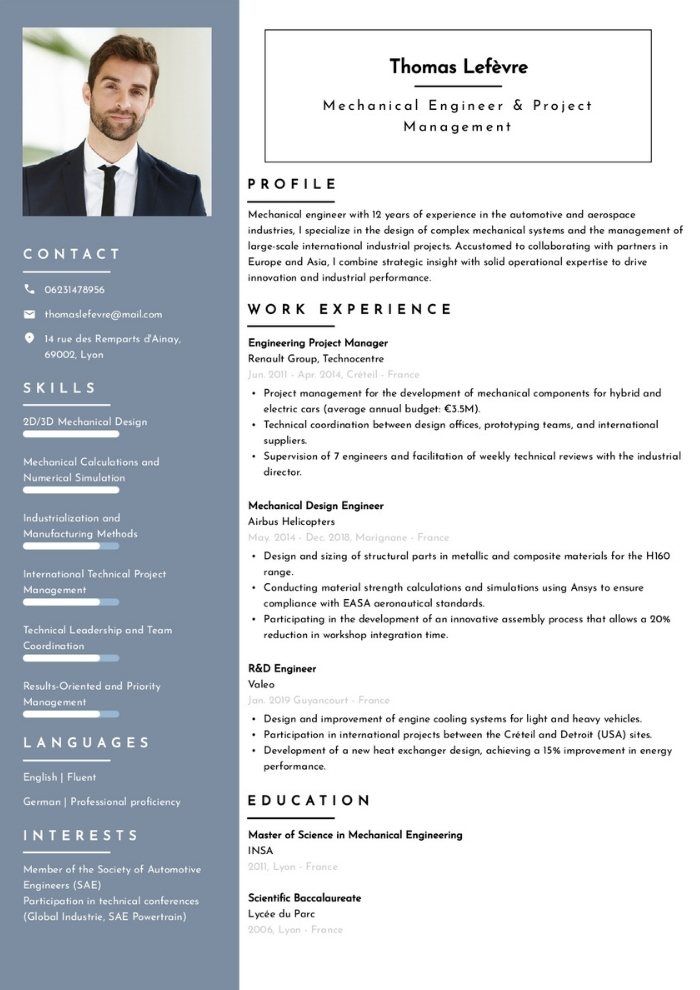 cv-ingenieur-en-anglais