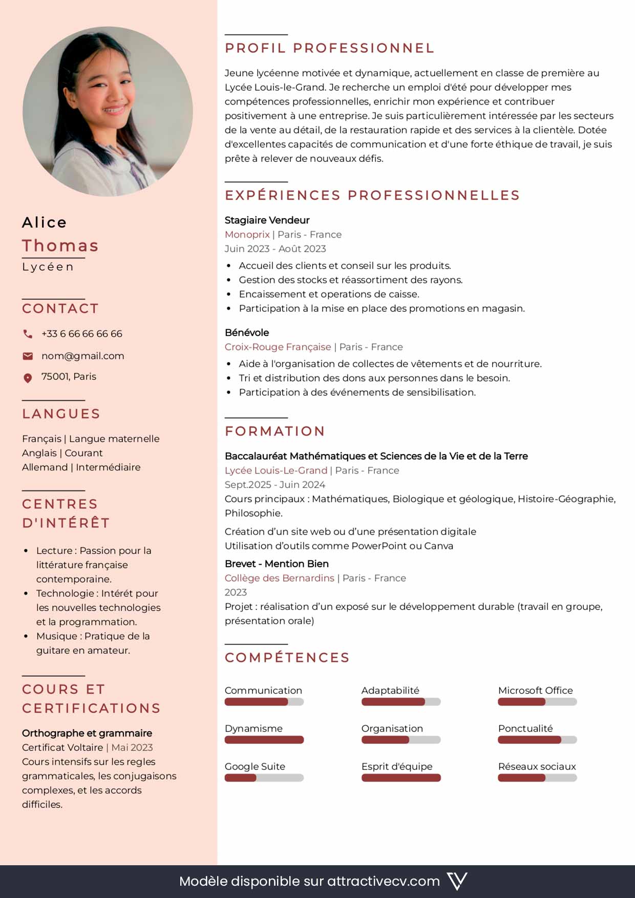 exemple-cv-lyceen-en-ligne