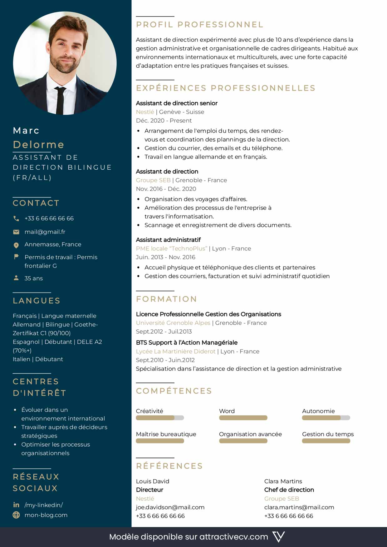 exemple de cv suisse frontalier gratuit à télécharger