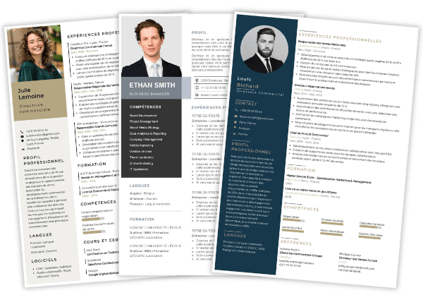 Modèles de CV modernes professionnels