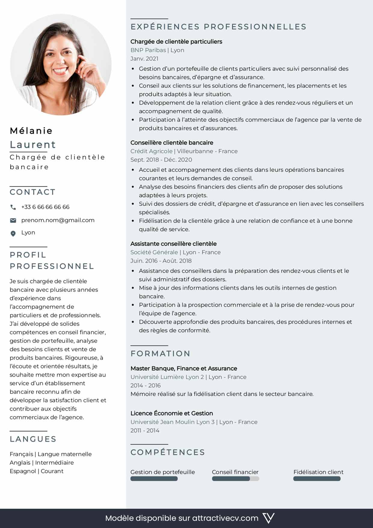 modele cv banque avec ia