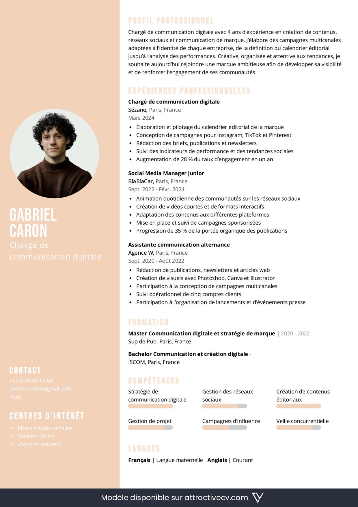 exemple de cv communication avec ia